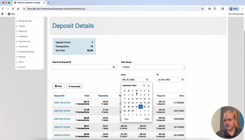 Deposit Details Demo